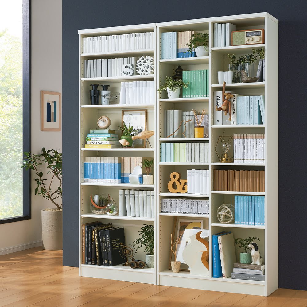 棚位置が全て選べるオープン本棚 幅69.5cm高さ200cm 通販 - ディノス