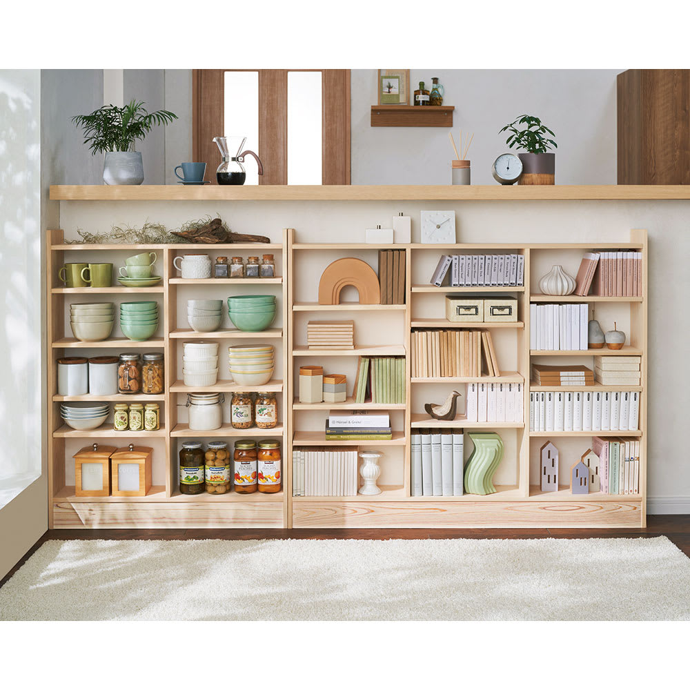 薄型奥行15cm国産東濃檜の天然木頑丈ラック 幅120cm高さ100cm 通販