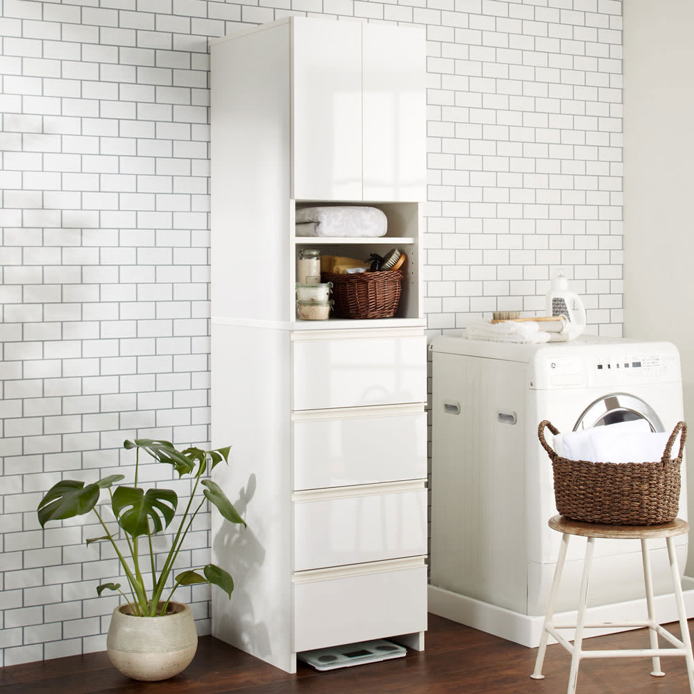 スペースに合わせて奥行が選べるサニタリーチェスト 奥行51cm・幅45cm