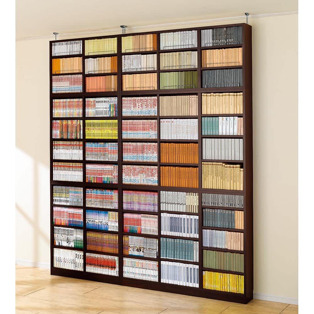 1cmピッチ薄型壁面書棚 奥行19cm 幅123cm 高さ180cm オープン 通販