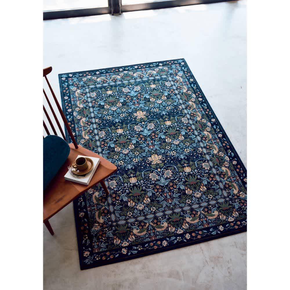 ベルギー製モリスデザインスタジオ ゴブラン織ラグ〈いちご泥棒〉 通販