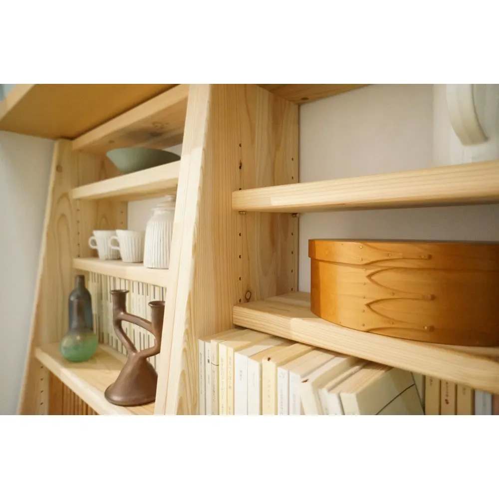 国産杉 薄型頑丈タワーシェルフ 幅90cm高さ89.5cm 通販 - ディノス