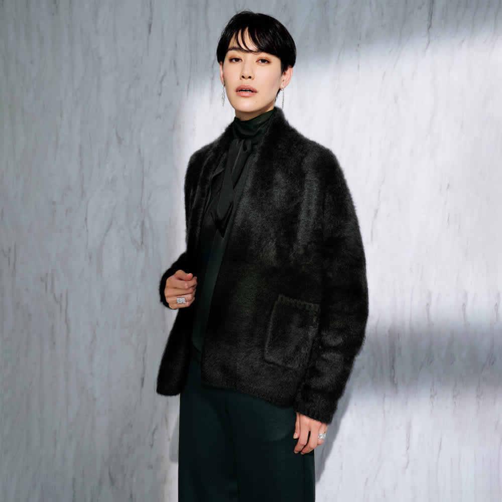 フォックスカシミヤ カーディガン 通販 - ディノス