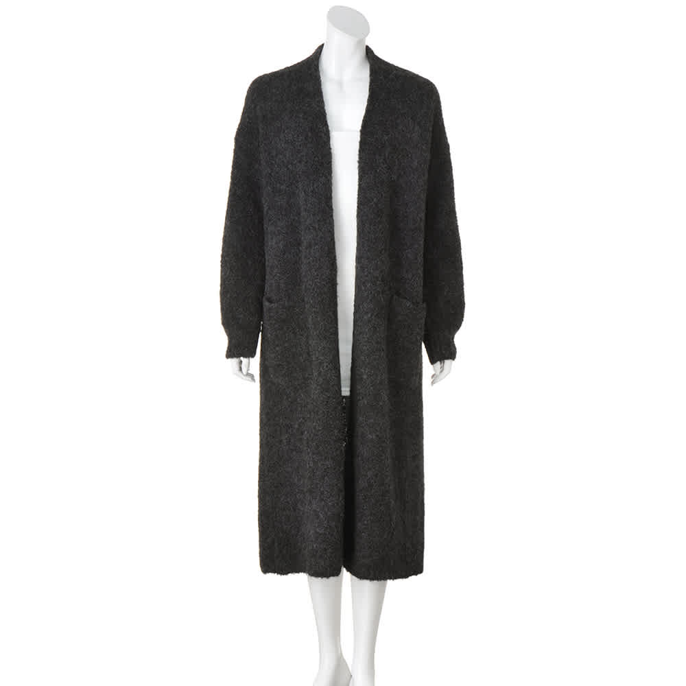 アルパカ混ニット ロング ガウンカーディガン 通販 - ディノス