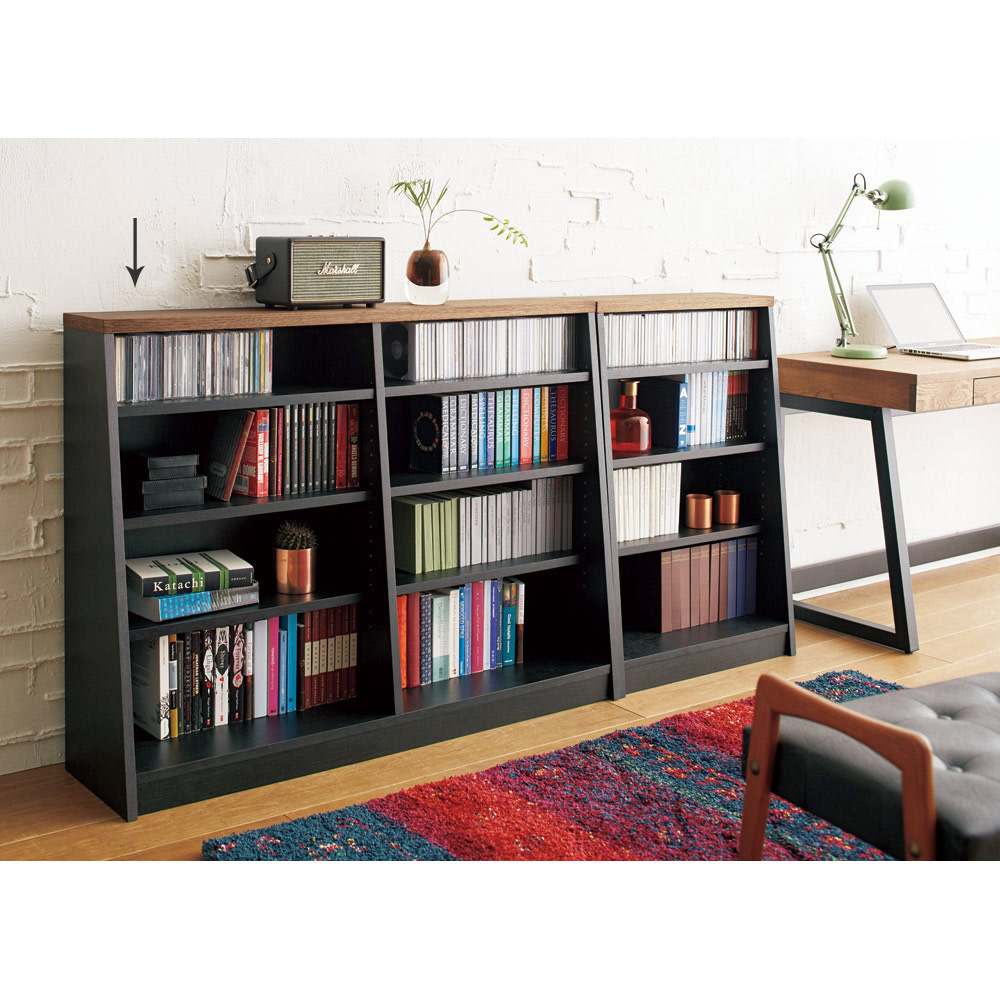 Brook/ブルック ウッドデスクシリーズ ブックシェルフ 幅120cm 通販