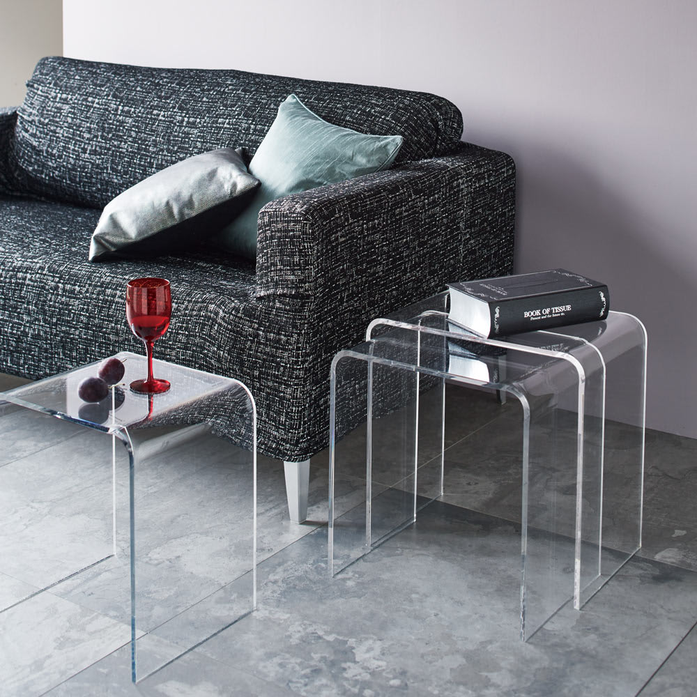 Gel/ジェル アクリルネストテーブル 3台セット 通販 - ディノス