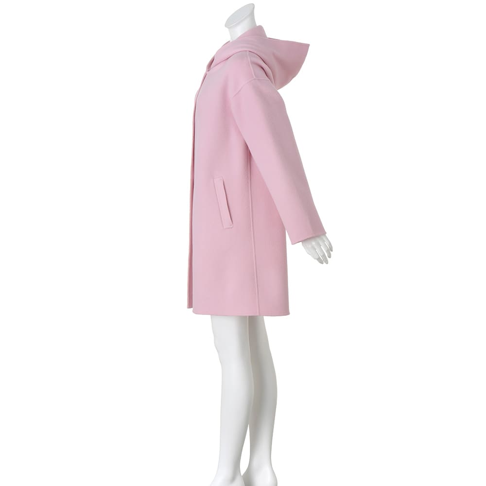 ウール一重仕立て フーデッド コート 通販 - ディノス