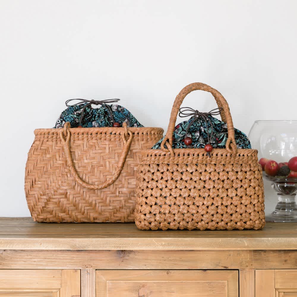 Fabric by ベストオブモリス 山葡萄のかごバッグ 交差編み 通販 - ディノス