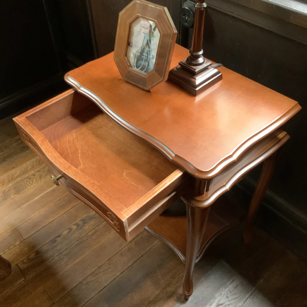 イタリア製 コンパクト収納家具シリーズ 猫脚サイドチェスト 1杯タイプ