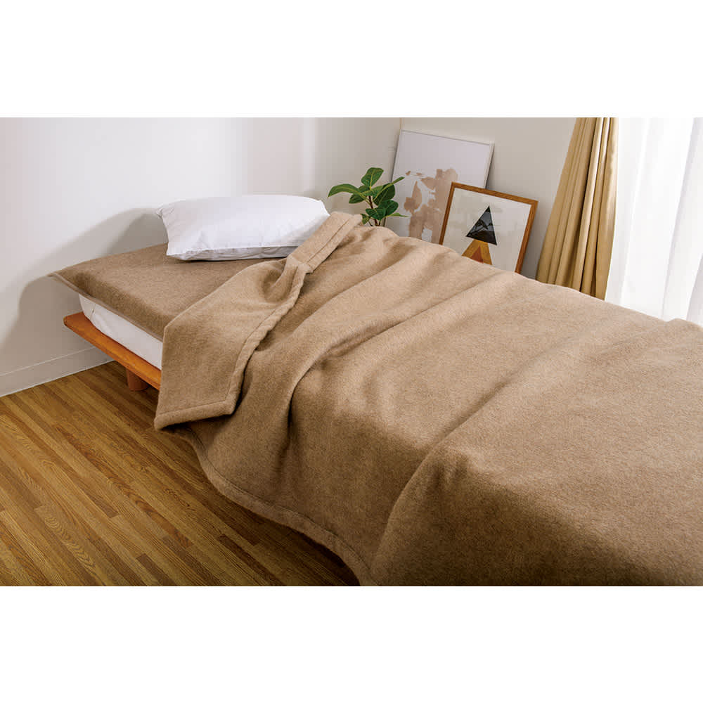 洗える無染色カシミヤ毛布（毛羽部） ブラウンカシミヤ掛け毛布 通販