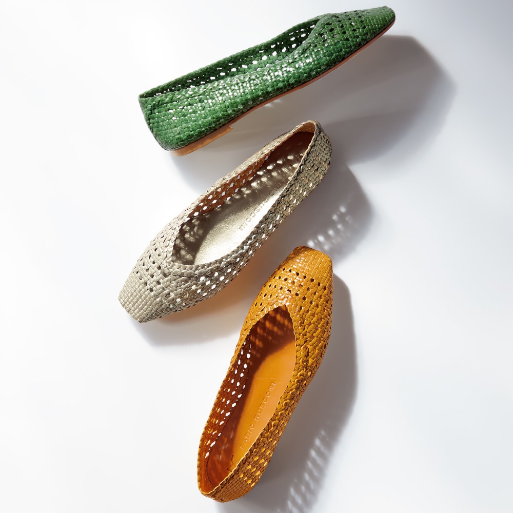 FABIO RUSCONI/ファビオルスコーニ メッシュ編み パンプス（イタリア製