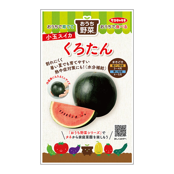園芸ネット本店｜スイカ：小玉スイカ くろたん[サカタ 野菜タネ