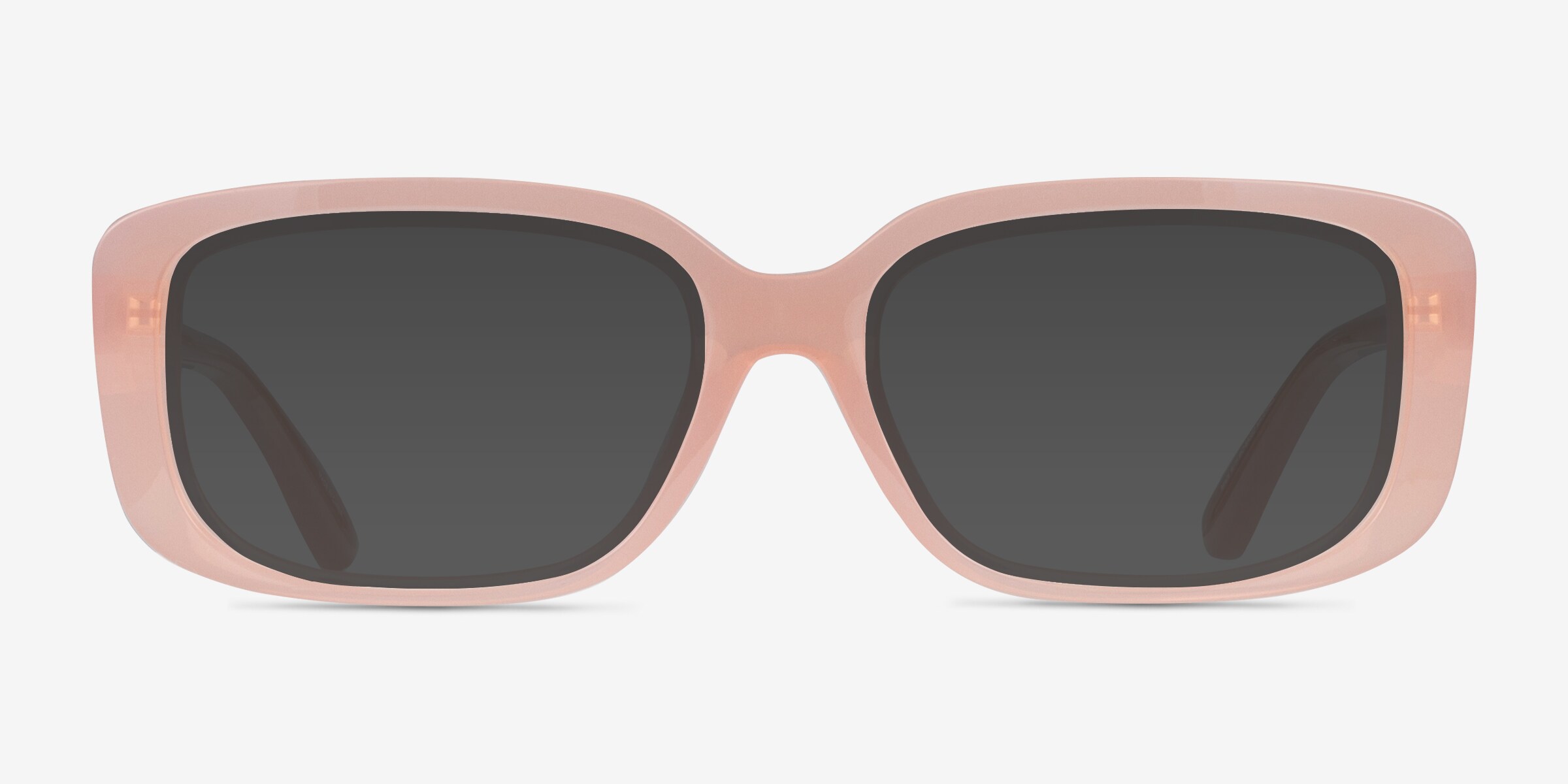 Coach HC8444D CBY86 - Rectangle Milky Pink Frame Sunglasses For