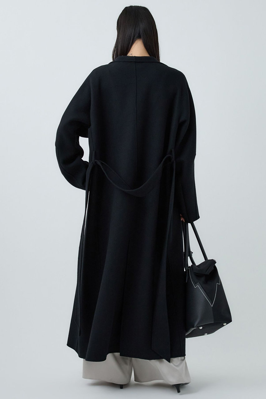 Chaos(カオス)｜アールスーペリアノーカラーロングコート/ブラック の