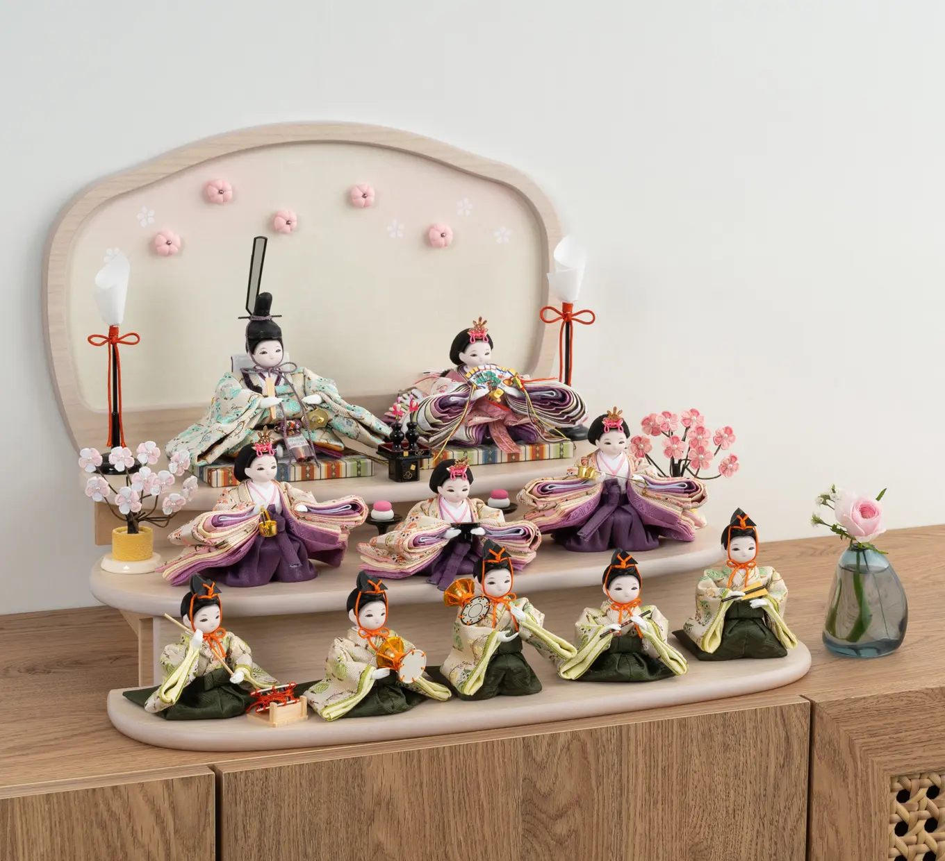 雛人形「れいれい 五人囃子 衣装着・うめ東風」｜雛人形の通販 ふらここ