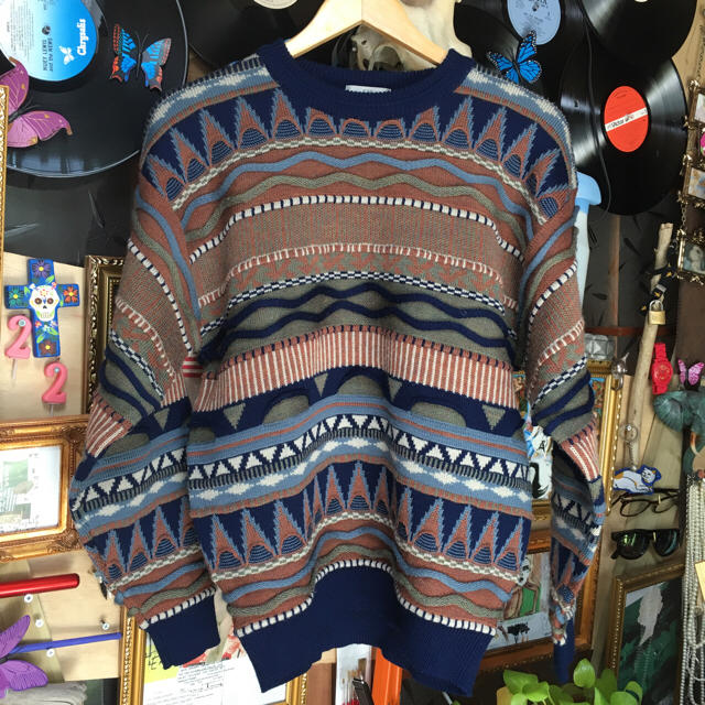 COOGI - ヴィンテージ 古着 個性的 立体 ニット クージー 風 菅田将暉