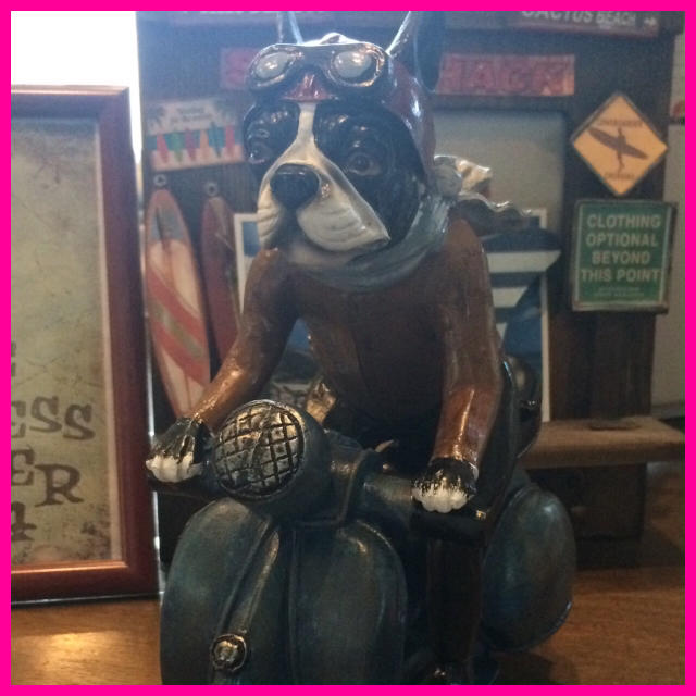 フレンチブルドッグ 置物 陶器 インテリア バイクの通販 by RUNAshop