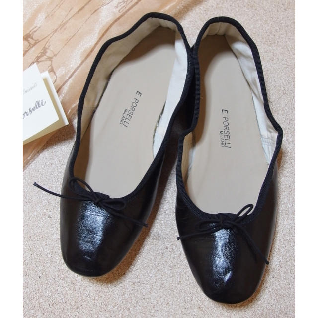 PORSELLI バレエシューズ 38 ブラック ポルセリ バレエシューズ 0