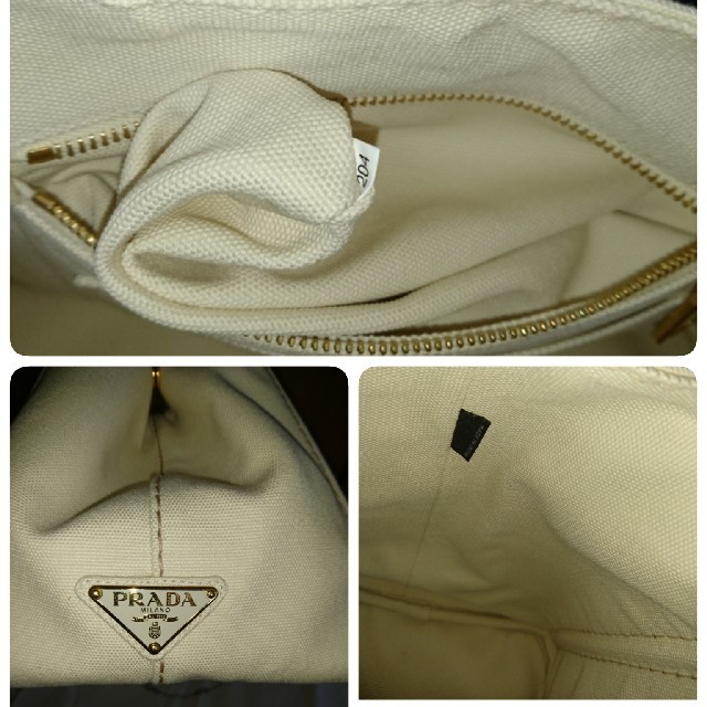 PRADA - 【新品・未使用品】カナパMアイボリーGREZZO「白タグ・黒タグ