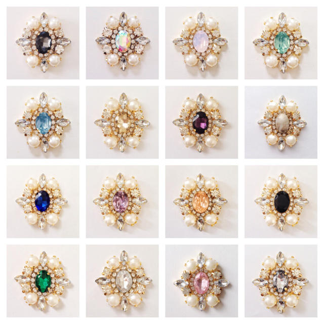 no1246パールビジューブローチの通販 by espoir｜ラクマ