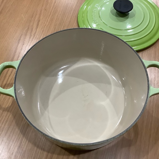 LE 両手鍋 ル・クルーゼ LE CREUSET CREUSET 鋳鉄 両手鍋 オレンジ 約