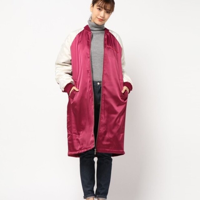 PUNYUS - プニュズ ロングスカジャン エンジ サイズ3の通販 by つき's