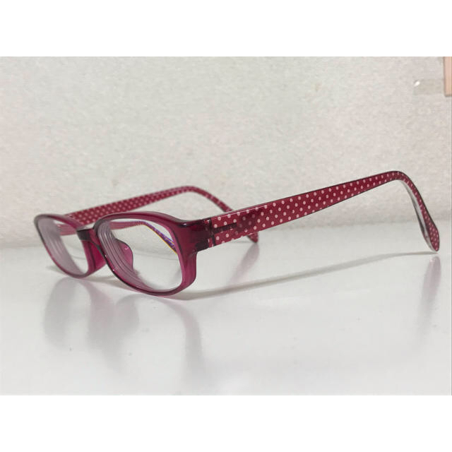 JINS - JINS メガネ 赤 水玉 模様 度数データ有の通販 by ガレージAM's