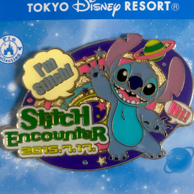 STITCH - ピンバッジ ①ディズニーランド32周年 ②スティッチエン