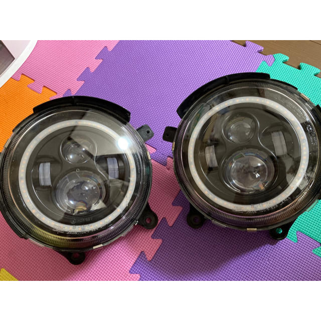 ダイハツ ミラジーノL700S LEDヘッドライト イカリング 左右セットの