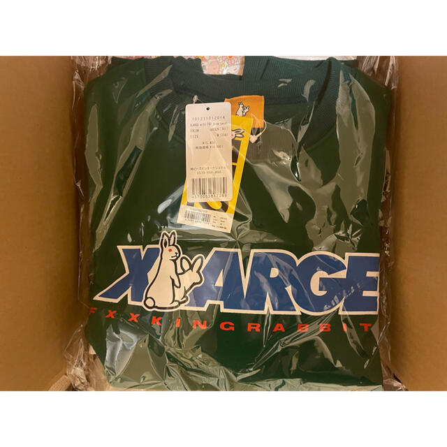 XLARGE - 佐藤ノア着用！新品 緑 M xlarge X fr2 コラボ クルー
