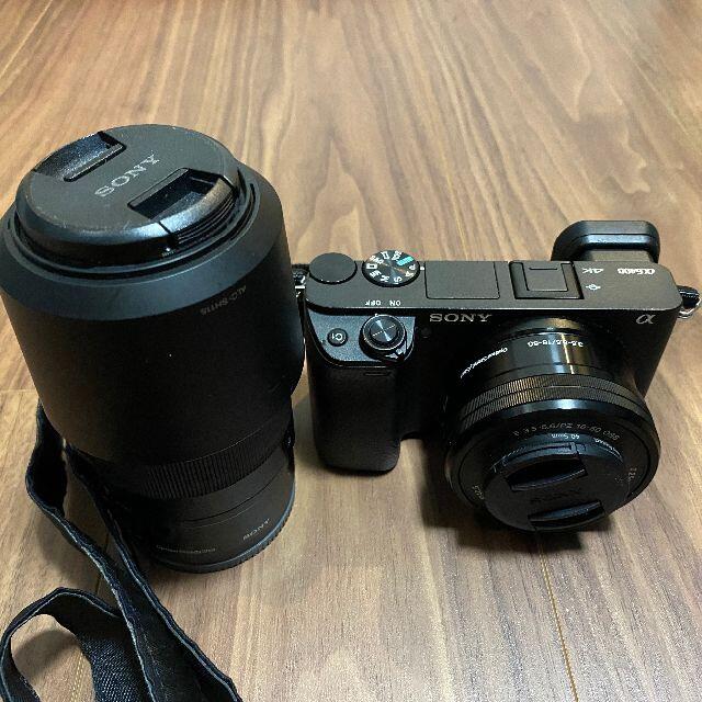 SONY - sony a6400 α6400 ダブルズームレンズキット（レンズカバー付き