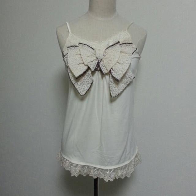 axes femme ビッグリボン キャミソール フリル 平成 y2kバレエコア