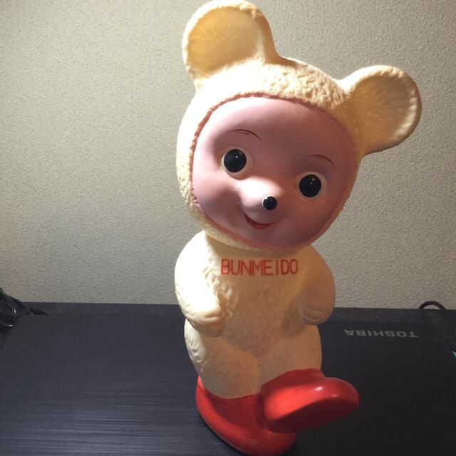 文明堂 カウンター用 店頭用カンカンベア ソフビ人形 大 非売品 レトロ