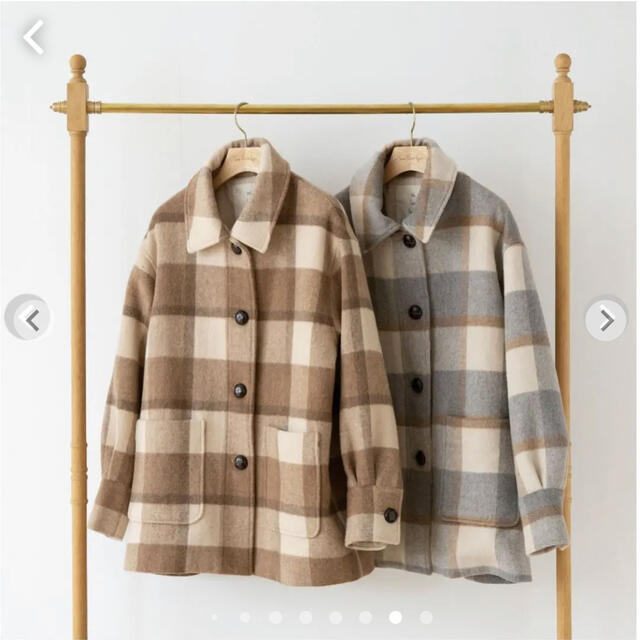 searoomlynn WOOLチェックMEDIUMコート