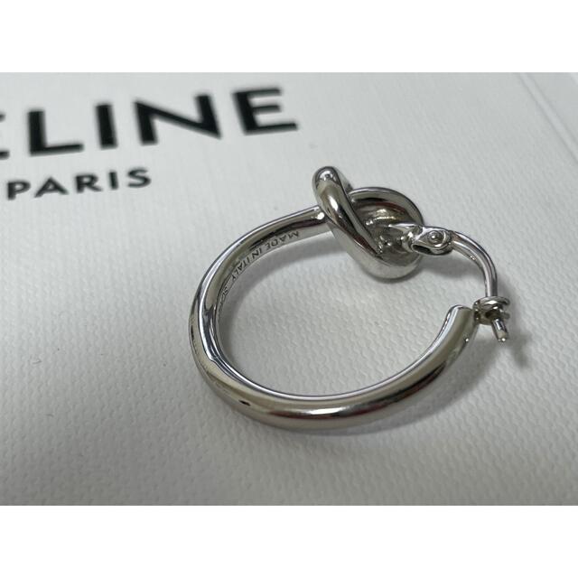 CELINE - CELINE ノット スモール フープ ピアス シルバーの通販 by