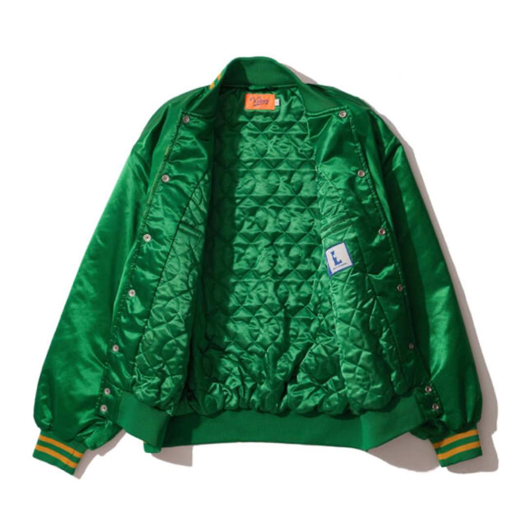 こっちのけんと着用モデル！KEBOZ サテンスタジャン M 【GREEN】の通販