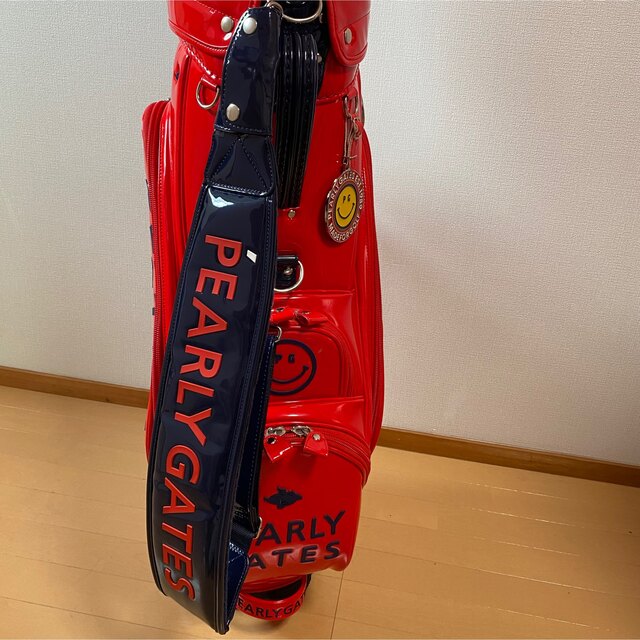 PEARLY GATES - PEARLY GATES エナメルキャディバッグ レッド 現行