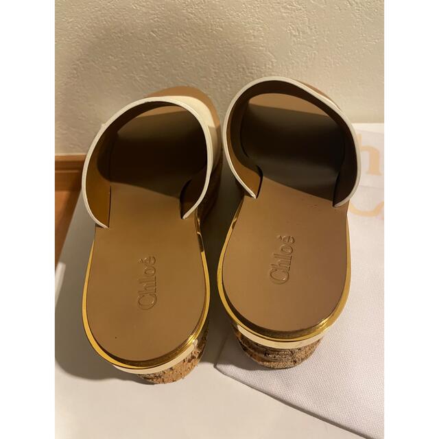 Chloe カミーユ、ウェッジサンダル 37 白