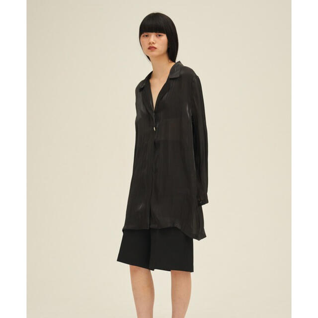 ENOF sheer jacket シアーシャツブラック