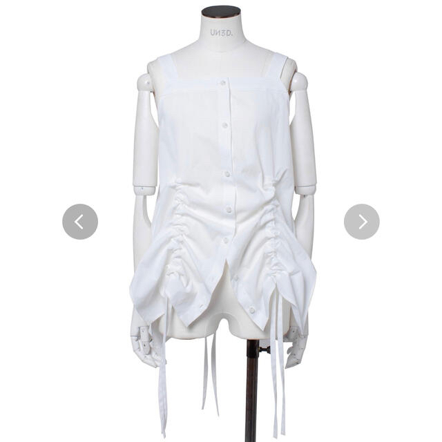 un3d ヘムギャザーシャツキャミソール