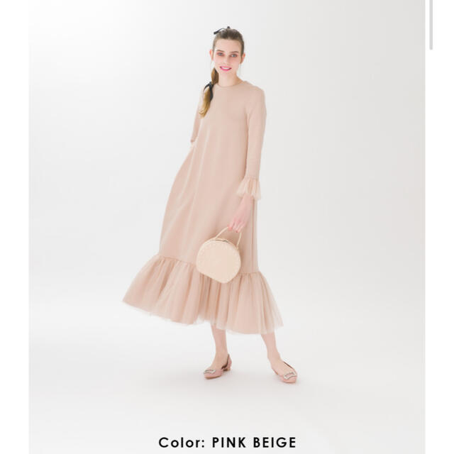 tsurubymarikooikawa suger ベージュピンク ワンピース