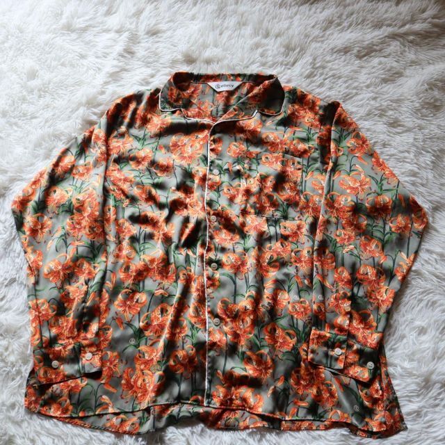 ellecy - &ellecy アンドエルシー 長袖シャツ オープンカラーシャツ 花