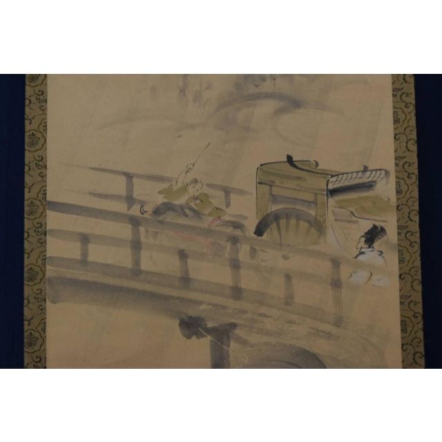 ショップ 【真作】高取稚成/夏の雨図/京都風景図/人物図/掛軸