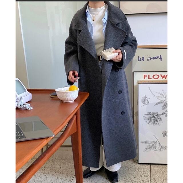 TODAYFUL - SMILE ORCHID ウール100% スタンドカラーオーバーサイズ