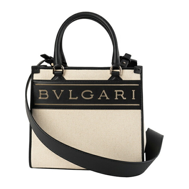 BVLGARI - 新品 ブルガリ BVLGARI トートバッグ ロゴ ブラック/ライト