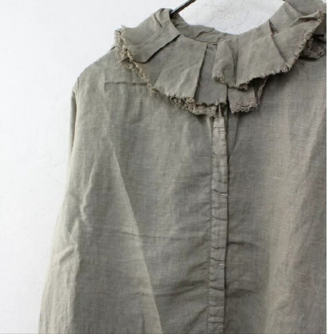 nest Robe - リネンリバーレースラッフルカラーブラウスの通販 by ぽん