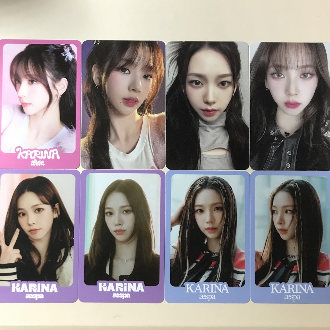 aespa カリナ ポップアップ トレカ 8枚の通販 by よう｜ラクマ
