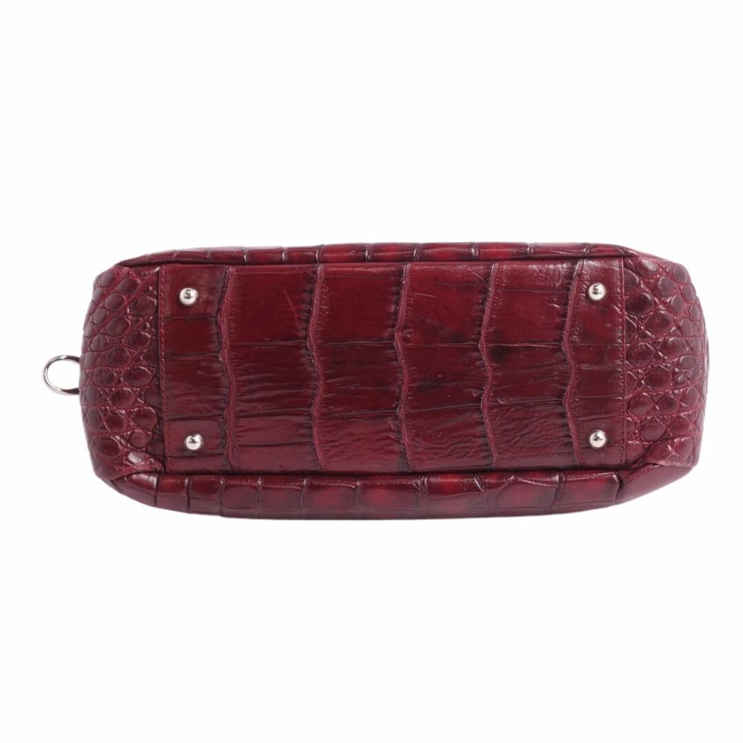 極美品 クロコダイル CROCODILE バッグ JRA ショルダーバッグ マット