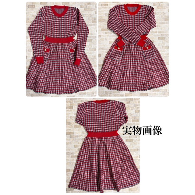 ☆韓国☆千鳥格子 Aライン レトロ ワンピース フレアーの通販 by りり