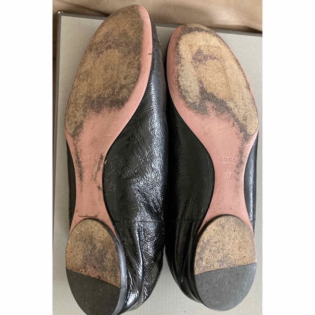 GUCCI - GUCCI フラットシューズ グッチ ビット ピンク ステッチ